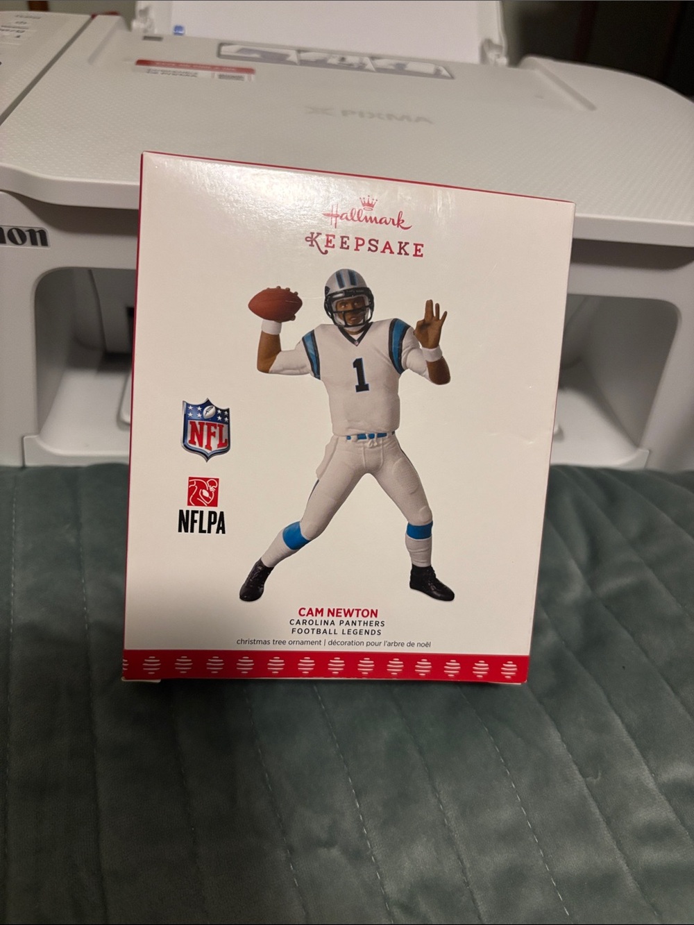 Cam Newton Hallmark ornament 2017 w/box very good condition